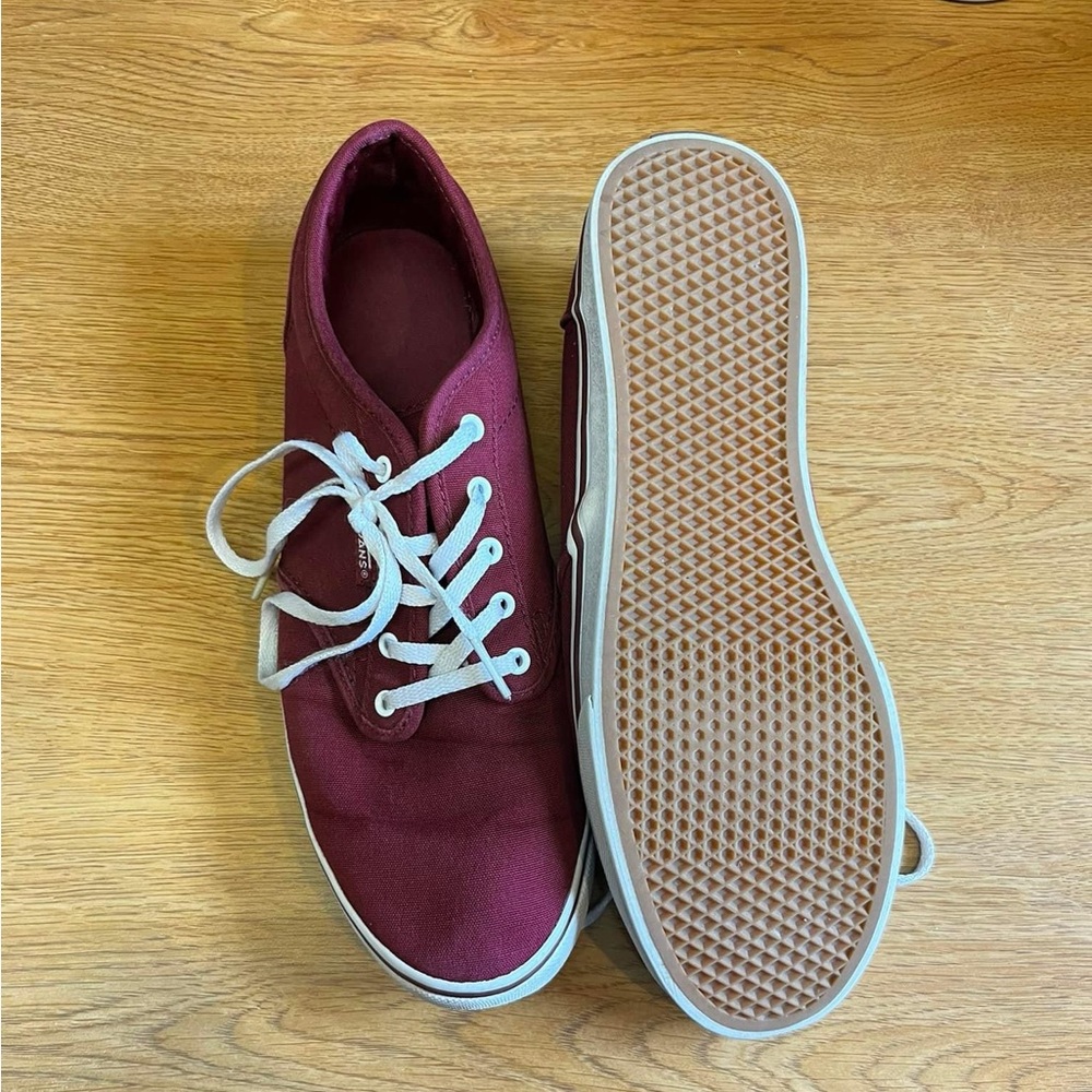 Maroon Vans Size 10
